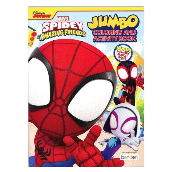 NEW, SPIDEY AND HIS AMAZING FRIENDS JUMBO COLORING AND ACTIVITY BOOK - Picture 1 of 2